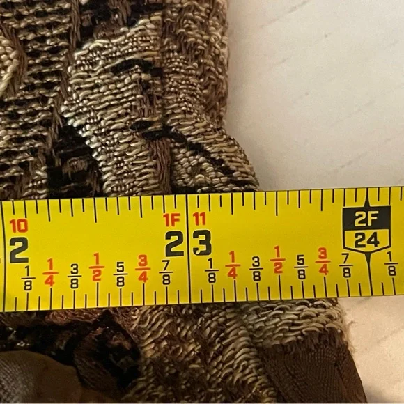 Vintage Brown Cream Tan Brocade Floral Jacket Size S - Picture 10 of 11